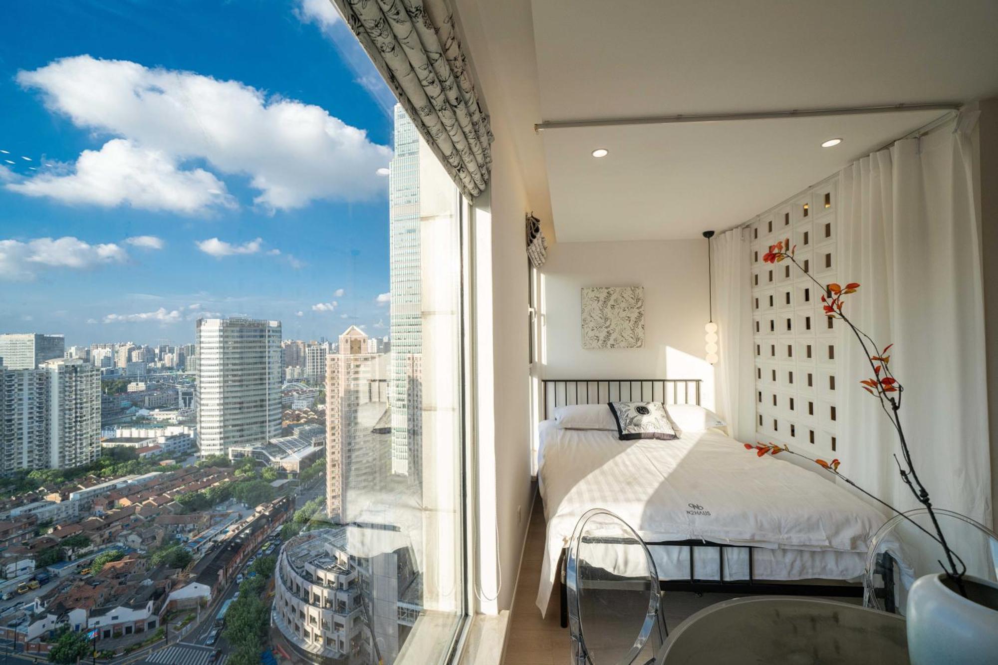 公寓 Yi Du - Near Nanjing West Road Commercial District, 350 Walk From The Natural History Museum Subway